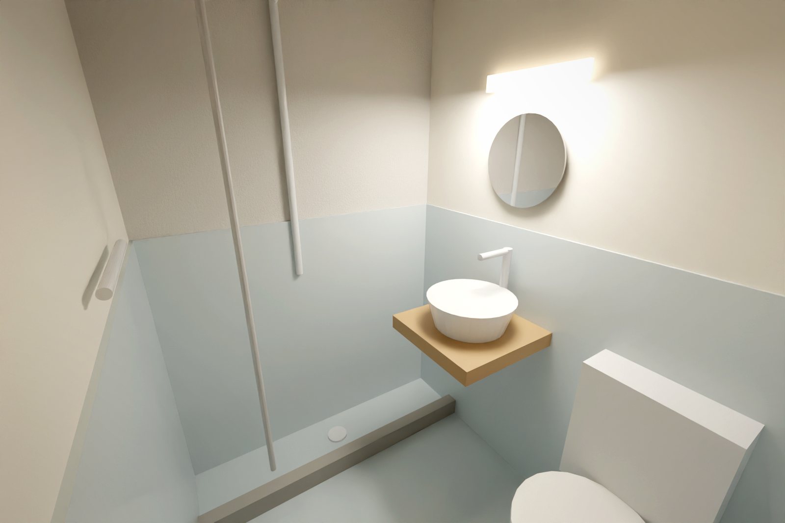 Kamar mandi shower tipe Dua Ruang